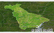 Satellite Panoramic Map of Mankono, darken