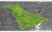Satellite Panoramic Map of Mankono, desaturated