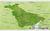 Satellite Panoramic Map of Mankono, physical outside