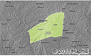 Physical 3D Map of Sarhala, darken, desaturated