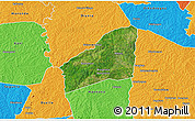 Satellite 3D Map of Sarhala, political outside