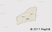 Shaded Relief 3D Map of Sarhala, cropped outside