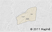 Shaded Relief 3D Map of Sarhala, lighten, desaturated
