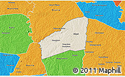 Shaded Relief 3D Map of Sarhala, political outside