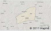 Shaded Relief 3D Map of Sarhala, semi-desaturated