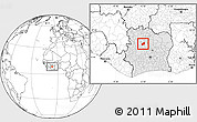 Blank Location Map of Sarhala, highlighted country