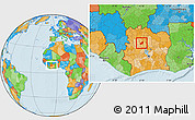 Political Location Map of Sarhala