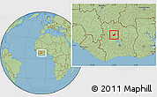 Savanna Style Location Map of Sarhala