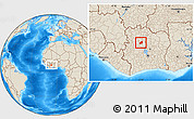 Shaded Relief Location Map of Sarhala