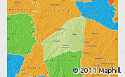 Physical Map of Sarhala, political outside