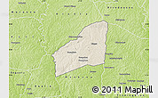 Shaded Relief Map of Sarhala, physical outside