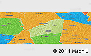 Physical Panoramic Map of Sarhala, political outside