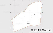 Classic Style Simple Map of Sarhala, cropped outside
