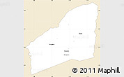 Classic Style Simple Map of Sarhala, single color outside