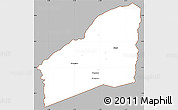 Gray Simple Map of Sarhala, cropped outside