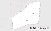 Silver Style Simple Map of Sarhala, cropped outside