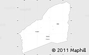 Silver Style Simple Map of Sarhala, single color outside