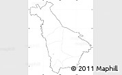 Blank Simple Map of Mankono, cropped outside, no labels