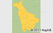 Savanna Style Simple Map of Mankono, single color outside