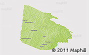 Physical 3D Map of Tieningboue, cropped outside