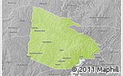 Physical 3D Map of Tieningboue, desaturated