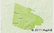 Physical 3D Map of Tieningboue, lighten