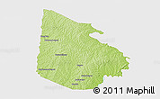 Physical 3D Map of Tieningboue, single color outside