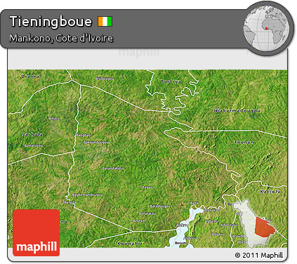 Satellite 3D Map of Tieningboue