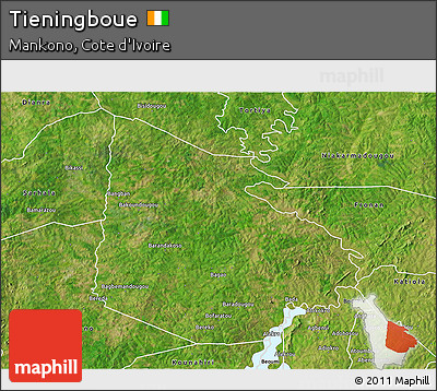 Satellite 3D Map of Tieningboue