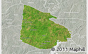 Satellite 3D Map of Tieningboue, lighten, semi-desaturated