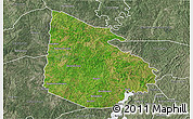 Satellite 3D Map of Tieningboue, semi-desaturated