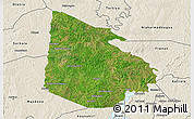 Satellite 3D Map of Tieningboue, shaded relief outside