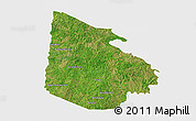 Satellite 3D Map of Tieningboue, single color outside