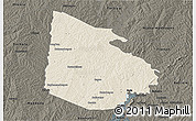 Shaded Relief 3D Map of Tieningboue, darken