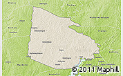 Shaded Relief 3D Map of Tieningboue, physical outside