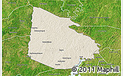 Shaded Relief 3D Map of Tieningboue, satellite outside
