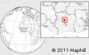 Blank Location Map of Tieningboue, highlighted parent region
