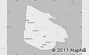 Gray Map of Tieningboue, single color outside