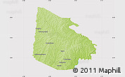 Physical Map of Tieningboue, cropped outside