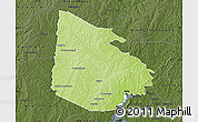 Physical Map of Tieningboue, darken
