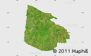 Satellite Map of Tieningboue, single color outside