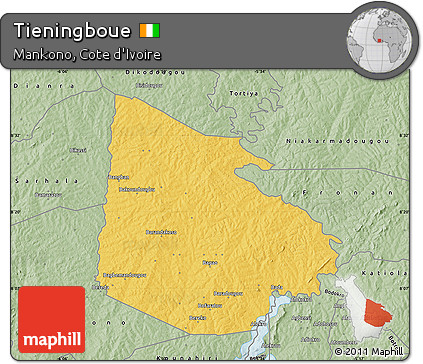 Savanna Style Map of Tieningboue