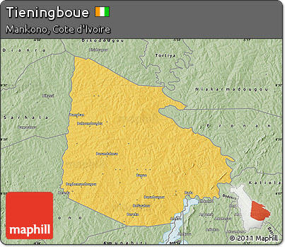 Savanna Style Map of Tieningboue