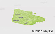 Physical Panoramic Map of Tieningboue, cropped outside
