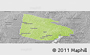 Physical Panoramic Map of Tieningboue, desaturated