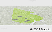 Physical Panoramic Map of Tieningboue, lighten, semi-desaturated