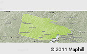 Physical Panoramic Map of Tieningboue, semi-desaturated