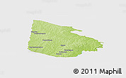 Physical Panoramic Map of Tieningboue, single color outside