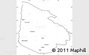 Blank Simple Map of Tieningboue, cropped outside