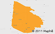 Political Simple Map of Tieningboue, single color outside
